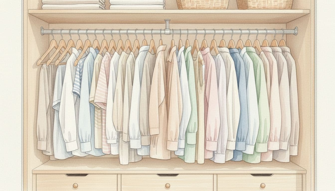 Closet or Space with Hangers